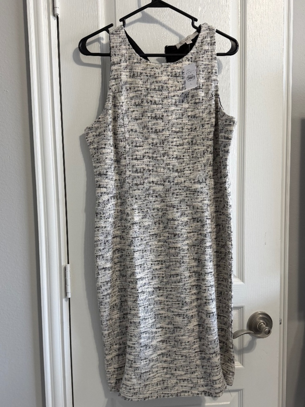NWT LOFT Sleeveless Tweed Textured Sheath Dress - Size 10